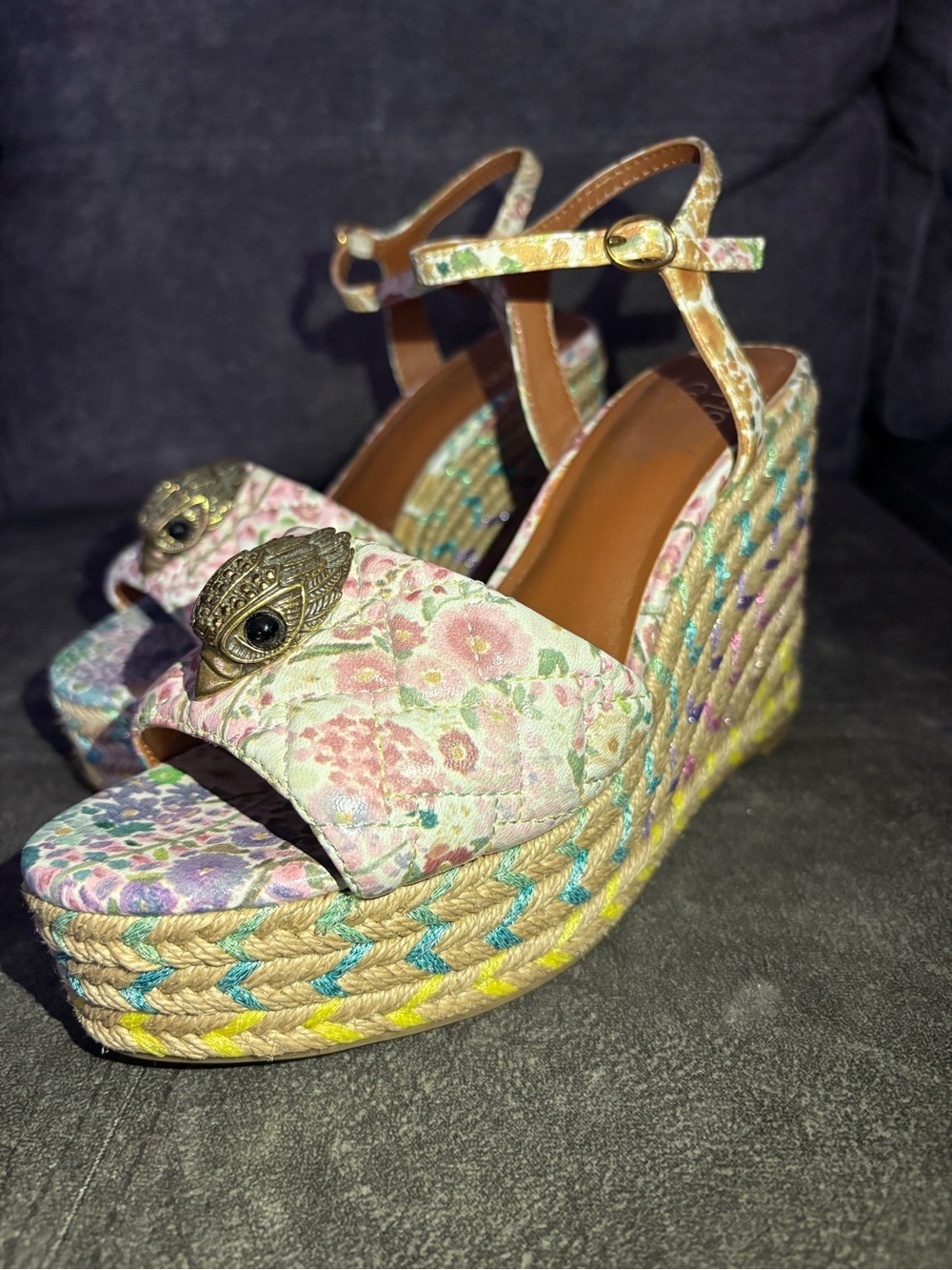 Kurt Geiger Floral Wedge Sandals
